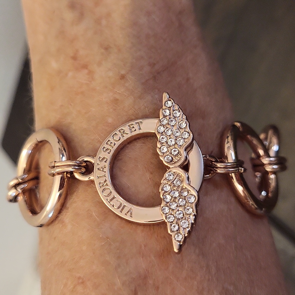 Victoria's Secret Swarovski Crystal Angel Wing Link Bracelet